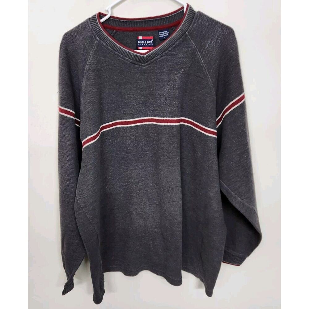 Bugle Boy Classics Long Sleeve V Neck Sweater Men's Large 1319